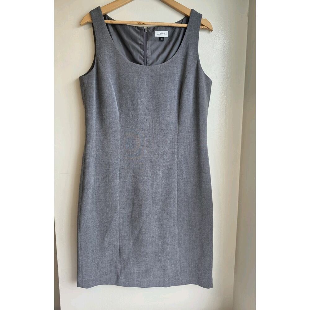 Tahari S. Levine Women's Dress Gray Sleeveless Sheath Dress Size 12